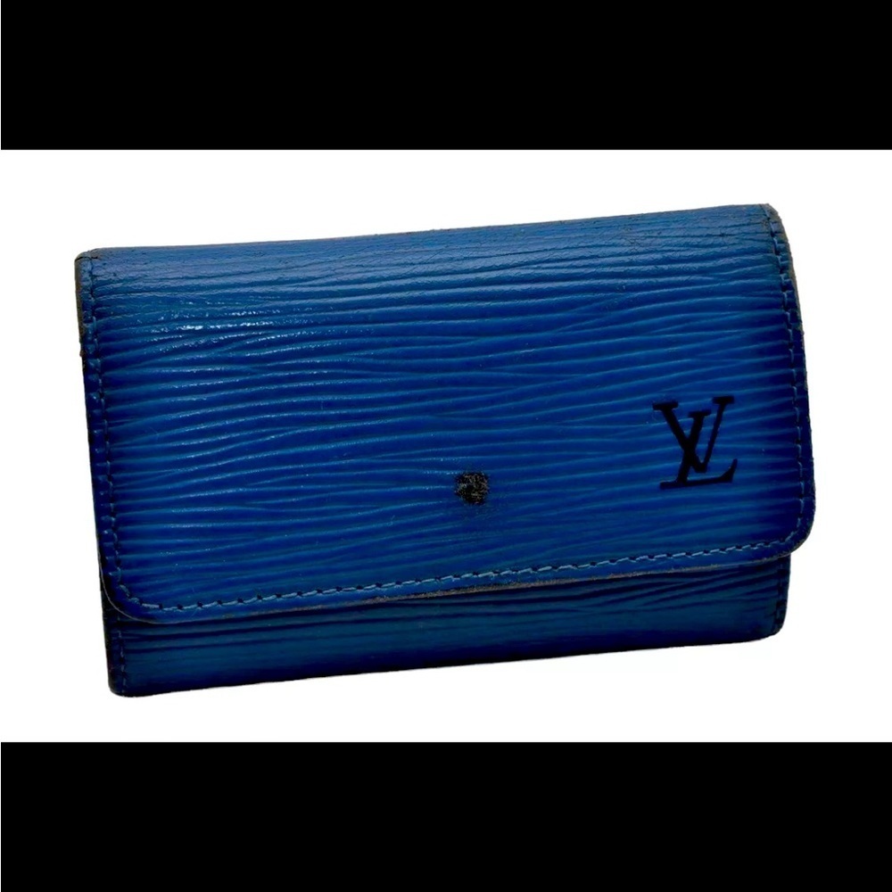 Louis Vuitton Epi Multicles 6 Key Case Blue M63815 LV 2884I​ EUC​​